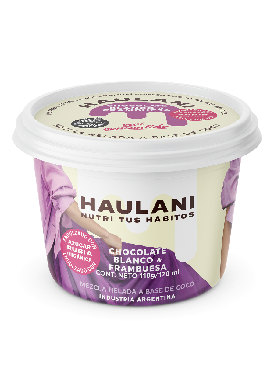 Vasito Helado Chocolate Blanco y Frambuesa  - 120 ml