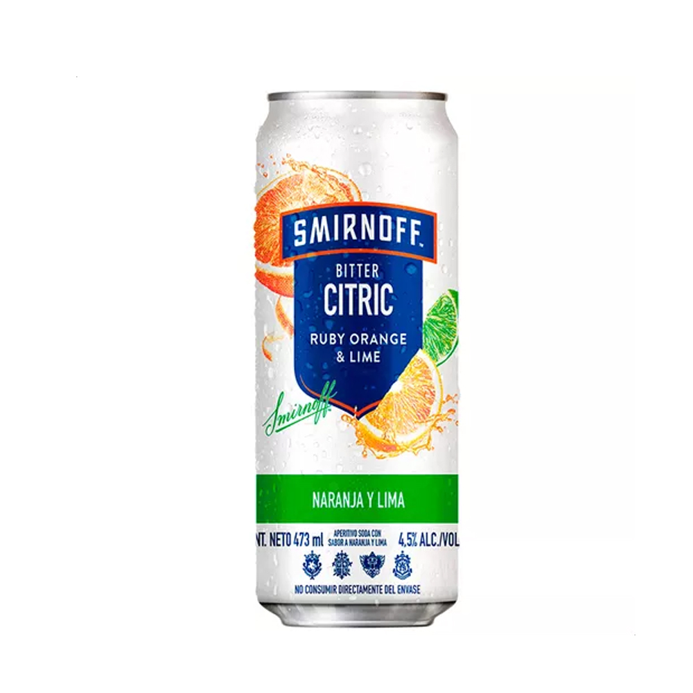 Smirnoff Bitter Citric Ruby Orange Lime lata 24 x 473