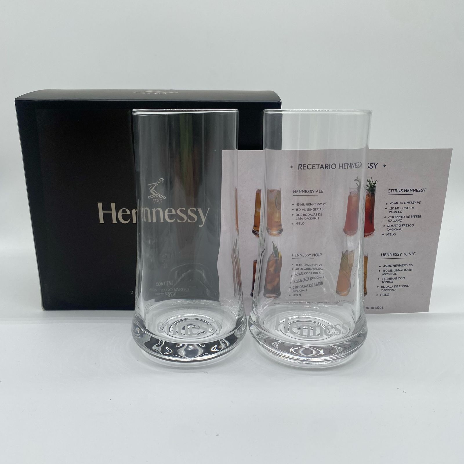 Estuche Hennessy 2 vasos armados